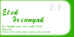 elek hrivnyak business card